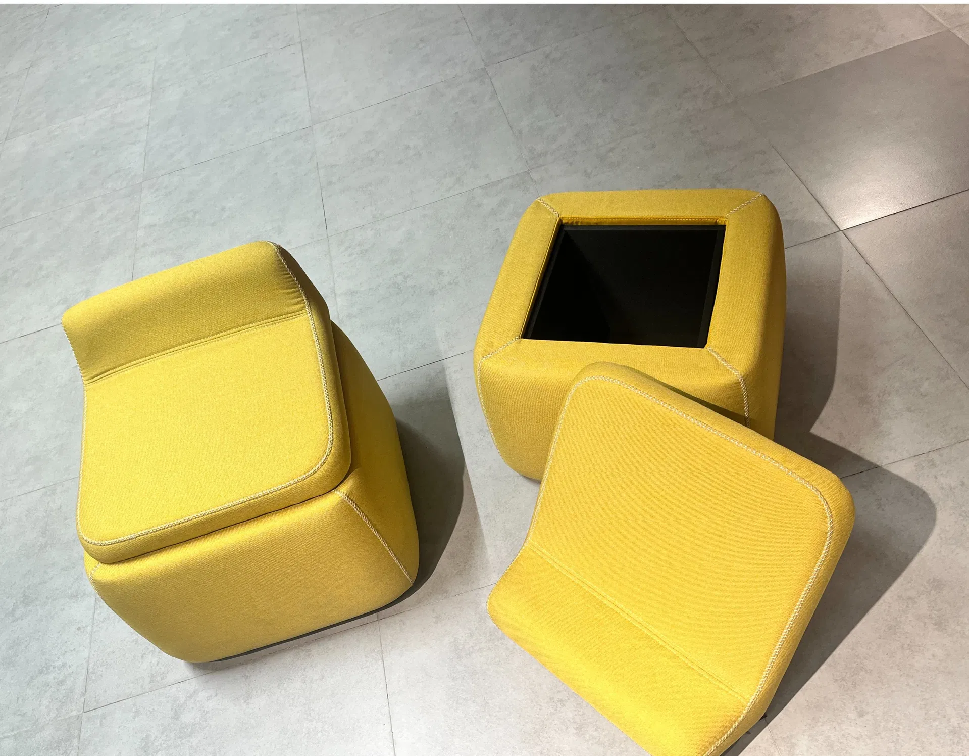 Yellow Ottoman Detail