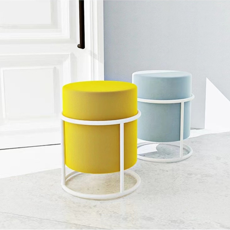 Modern Living Room Sofa Chair Velvet Hotel Bedroom Office Make-up Fabric Ottoman