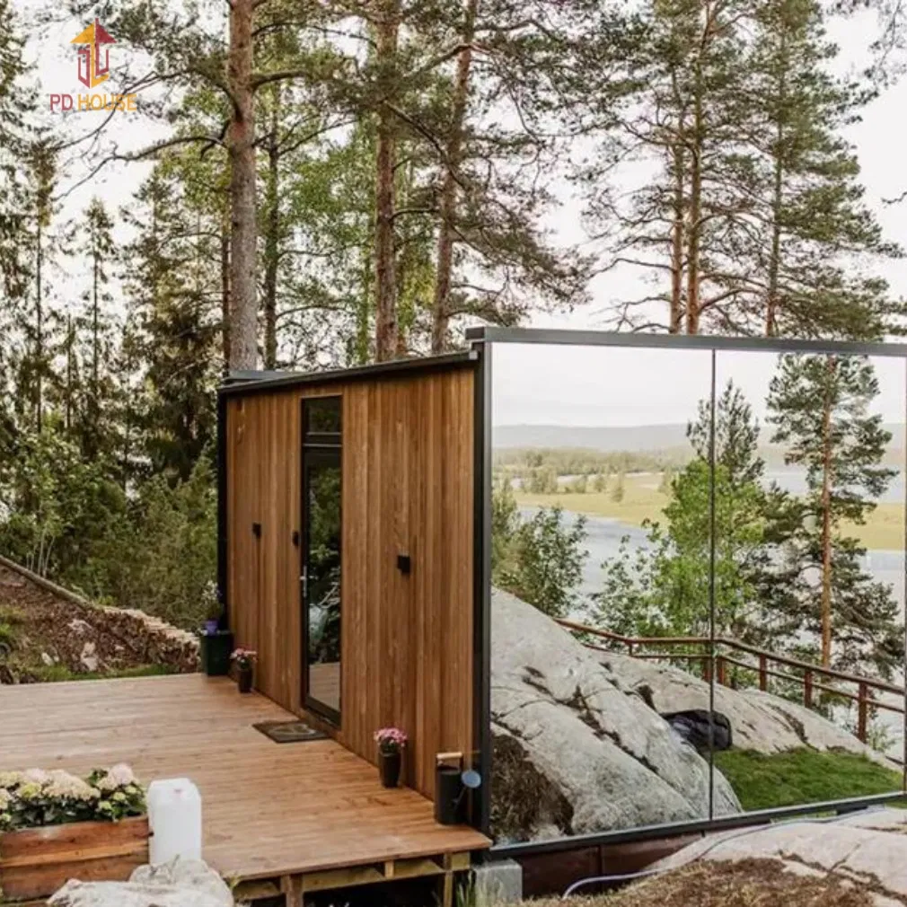 Luxury Mirror House Premium Nordic Design Prefab Cabin Modular Glamping Pod Tiny House