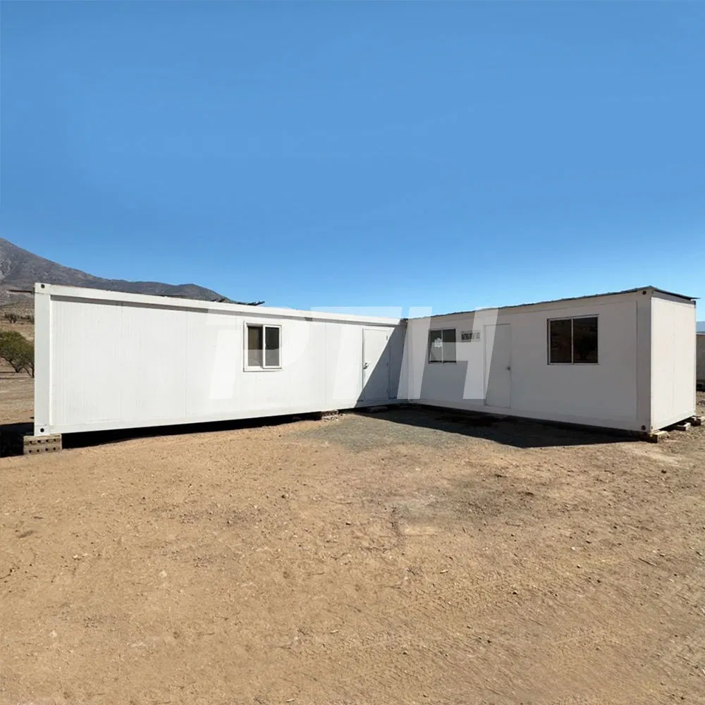 Prefabricated Container Housing Modular Flat-Roofed Units Are Ready to Install and Use for Construction Site Hospitals and Dormitories