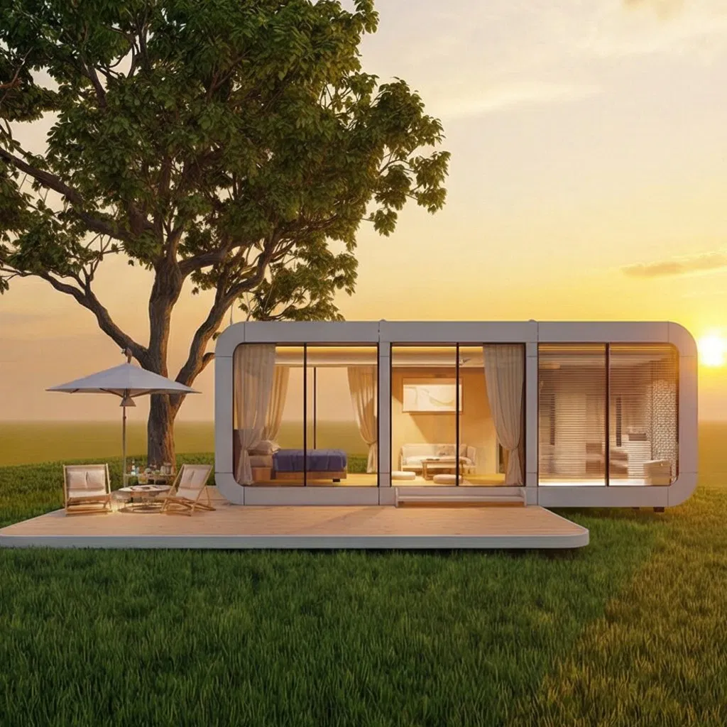The Future Living Space Capsule: Compact &amp; Expandable Architecture