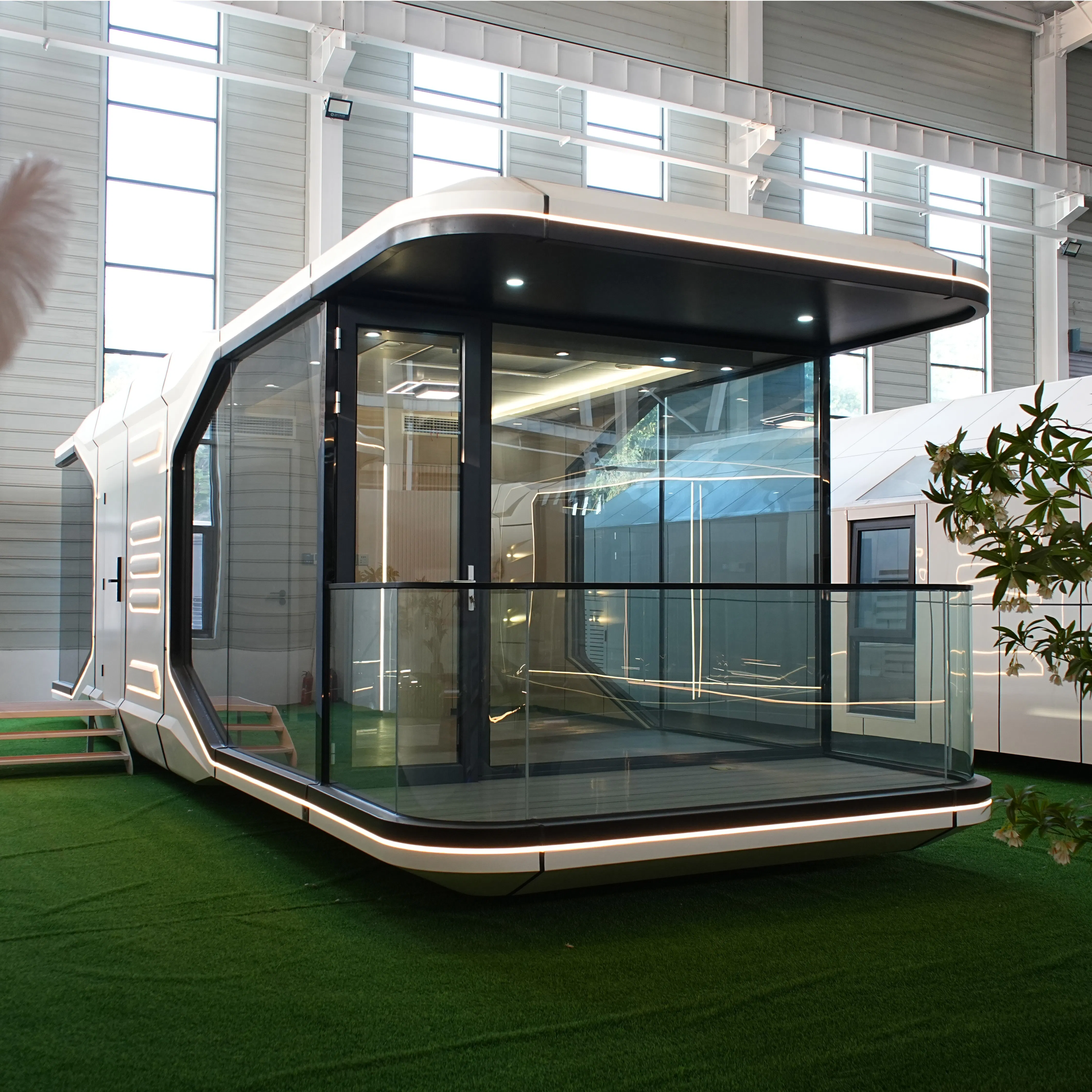 Mobile Steel Building Featuring Unique Kitchen and Bathroom Solutions