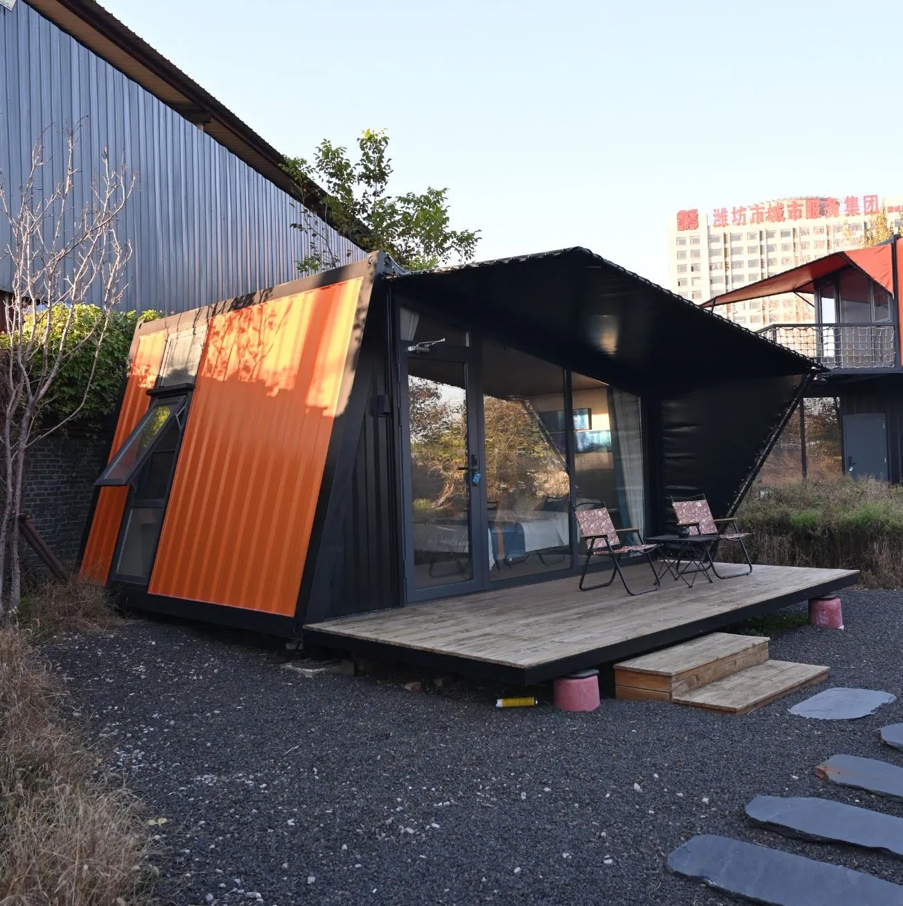 Maison Conteneur Moderne Glamping Accommodation Luxury Modular House Apple Cabin