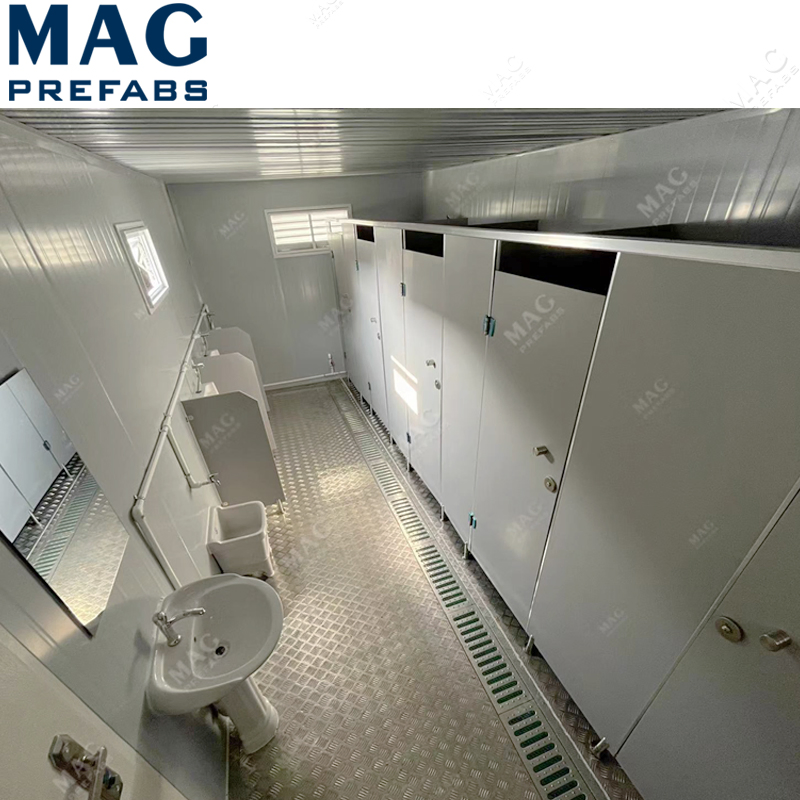 Portable Restroom Solution with Shower and Washbasin Convenience