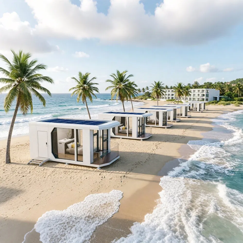 Modular Capsule Pod Flat-Pack Structure, Standardized Production and Fast Installation for Project-Based Deployment