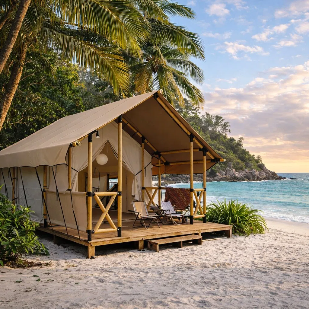 Outdoor Family Camping Luxury Glamping Hotel Tent Safari Resort Beach Tent