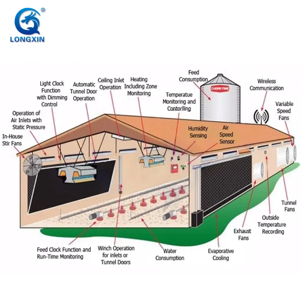 Hot Selling Prefab Layer Chicken Coop Houses Steel Structure Automatic Chicken Cage Prefabricated Poultry Farm Equipment Farming Broiler/Chicken/Poultry House