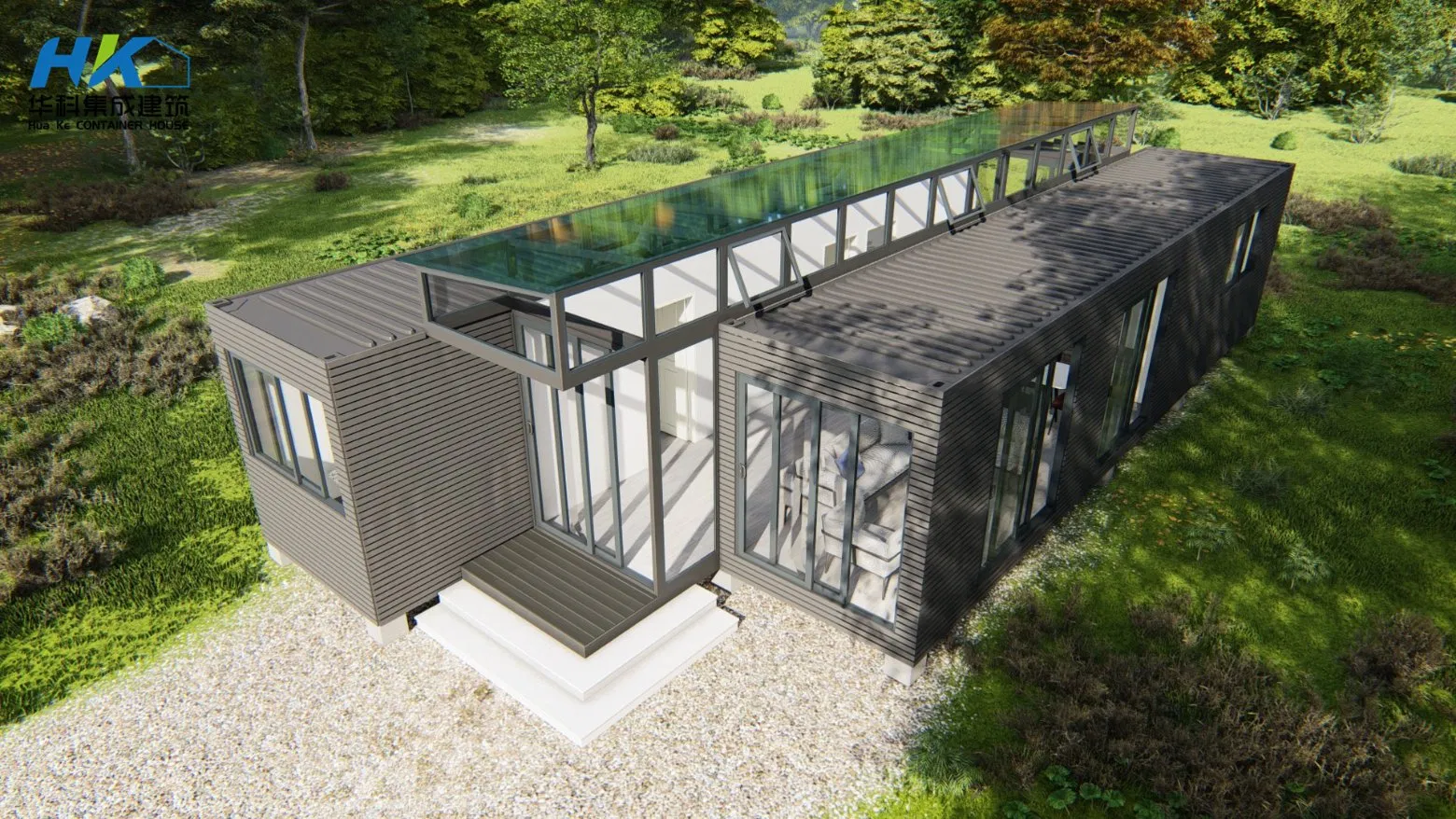 Eco-Friendly Custom Galvanized Frame Luxury Prefab Prefabricated Modular Shipping Container Home with off-Grid Life Solar Ready