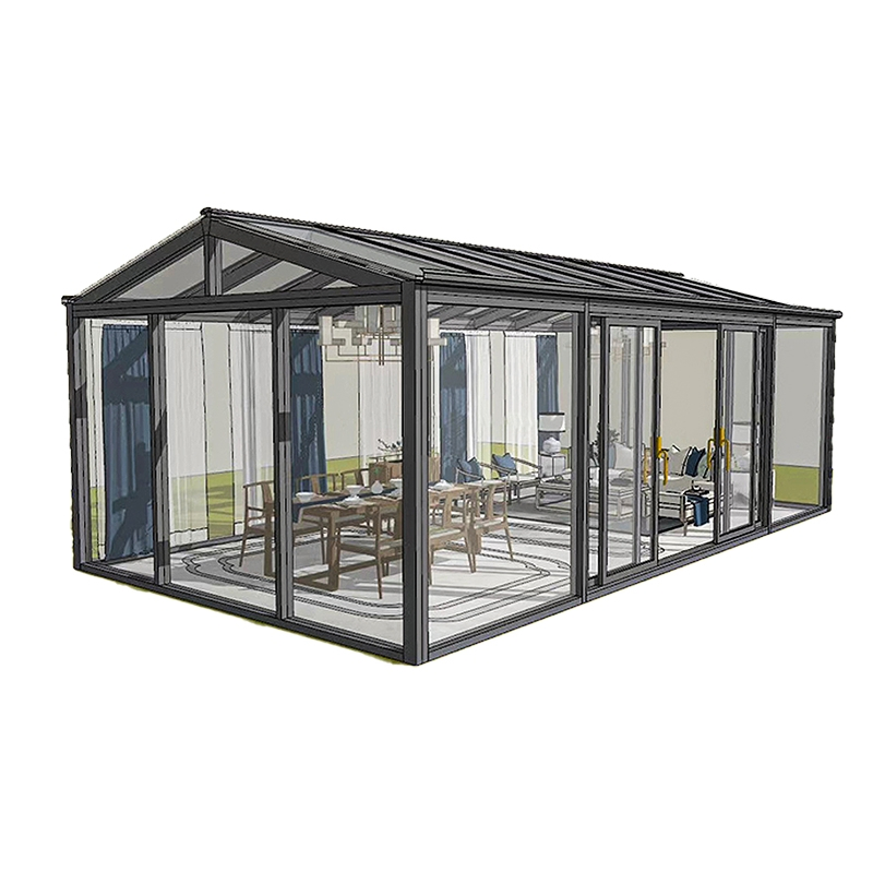 Customized Winter Glass Houses Aluminum Profile Green House Greenhouse Sustainable Garden Sunroom