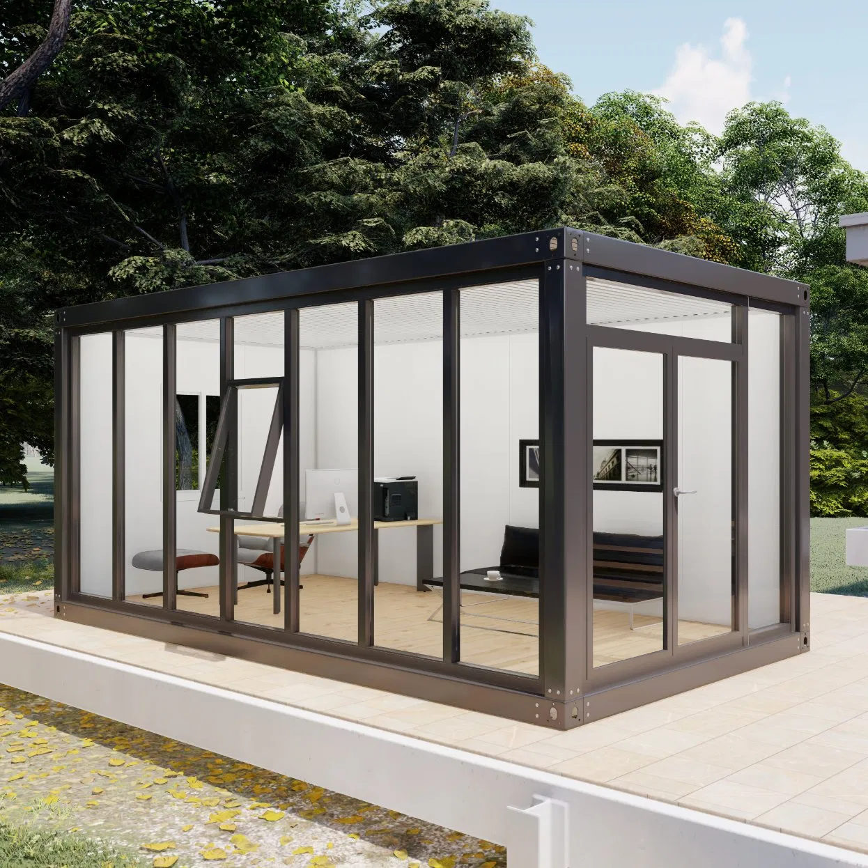 Home Prefab Container House Mobile Tiny House Shipping Container House Glass Container House Toilet House Office Steel Structure Factory Prefabricated Container