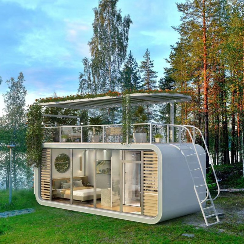 Luxury Modern Prefabricated Portable Apple Cabin Tiny Steel Structure Waterproof for Hotel Villa Apartment