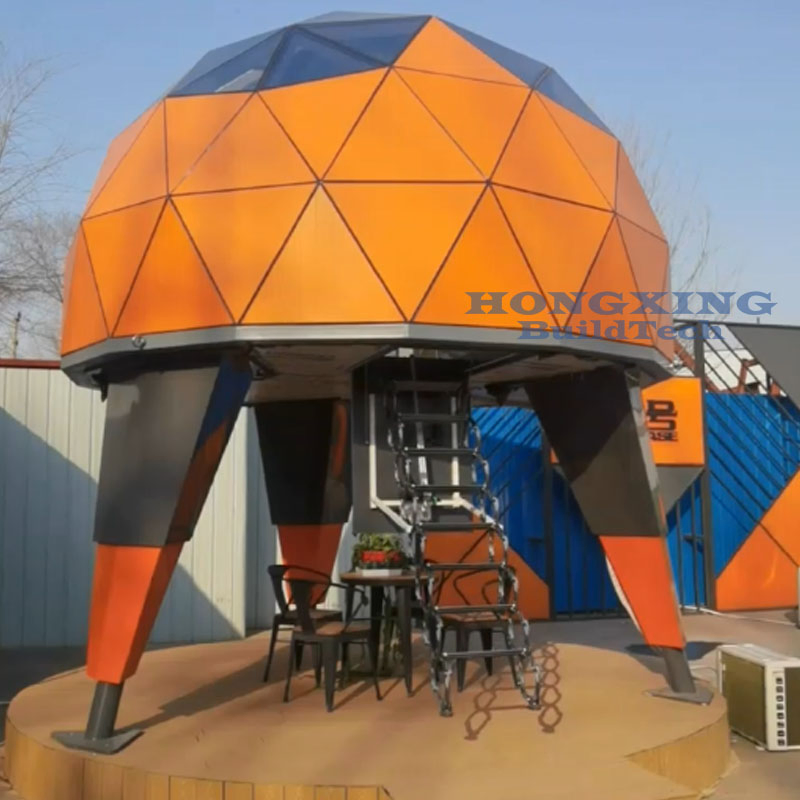 Mobile Star Capsule House Aluminum Plate Structure Prefabricated Space Capsule Cabin Electric Lift Cabin High-End Resort Capsule Hotel