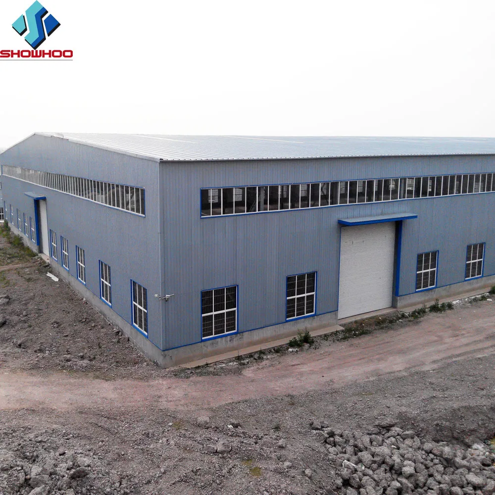 Low Cost Industrial Lightweight Metal Hall Steel Construction Factory Building for Sale