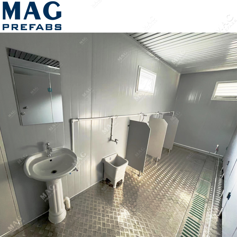 Portable Restroom Solution with Shower and Washbasin Convenience