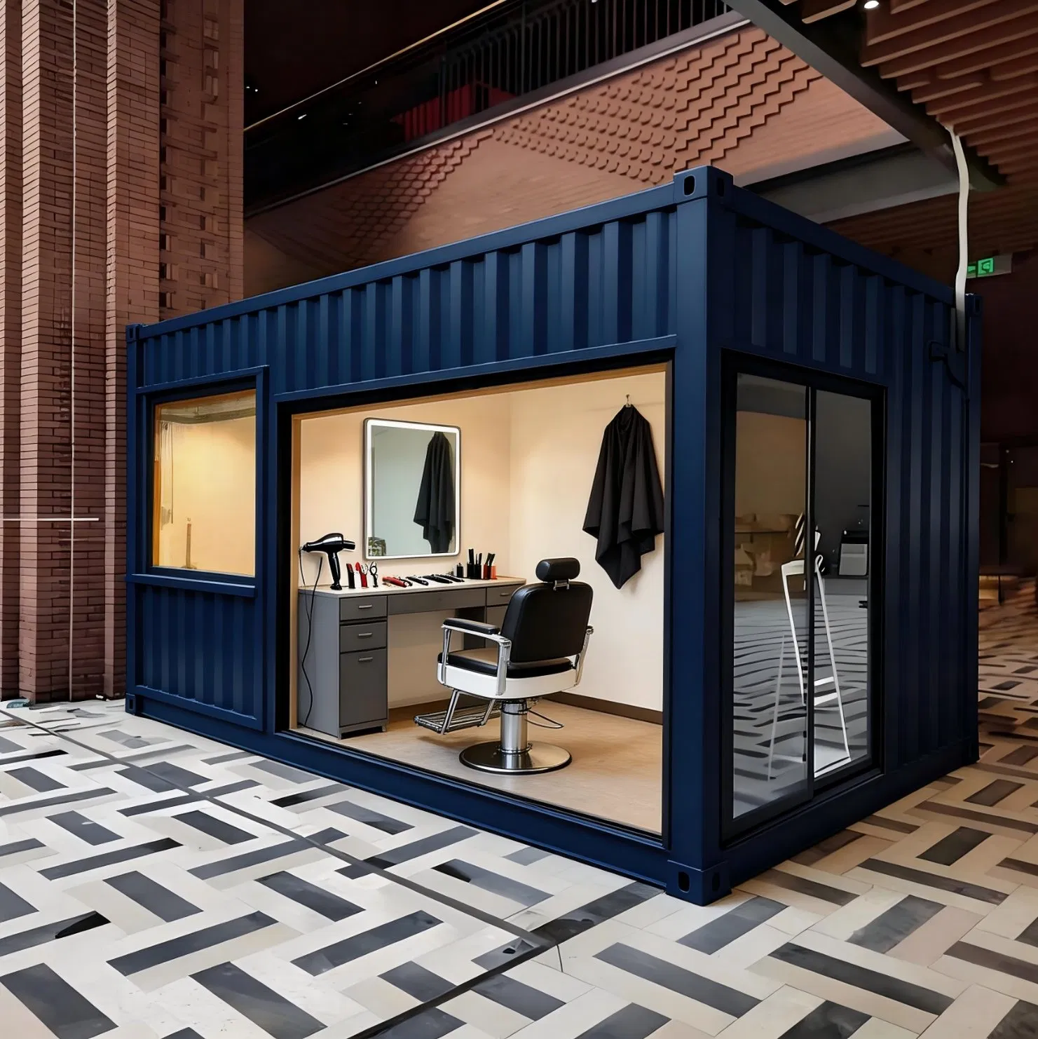 3X6m Per Unit Prefabricated House Steel Structure Moveable Modular House for Street Cafe Mobile Shop