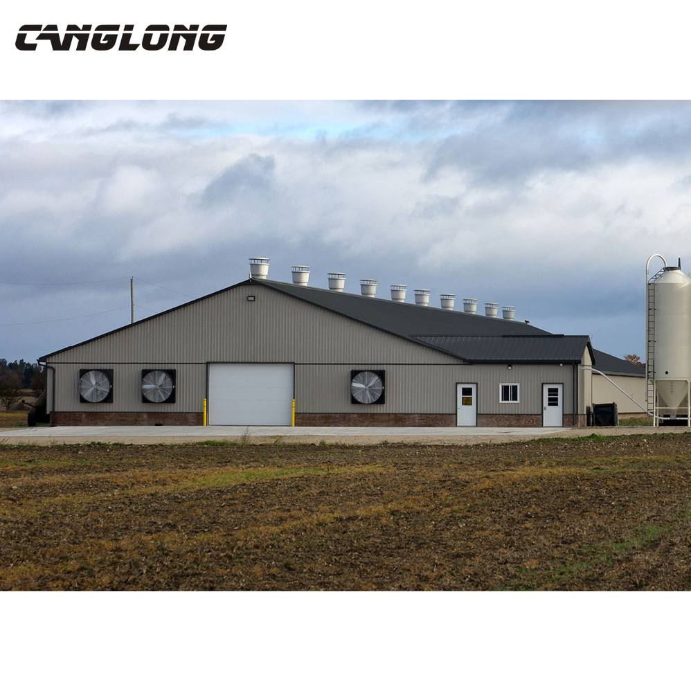 Prefabricated Steel Structure Metal Chicken Layer Poultry Farm House with Equipment