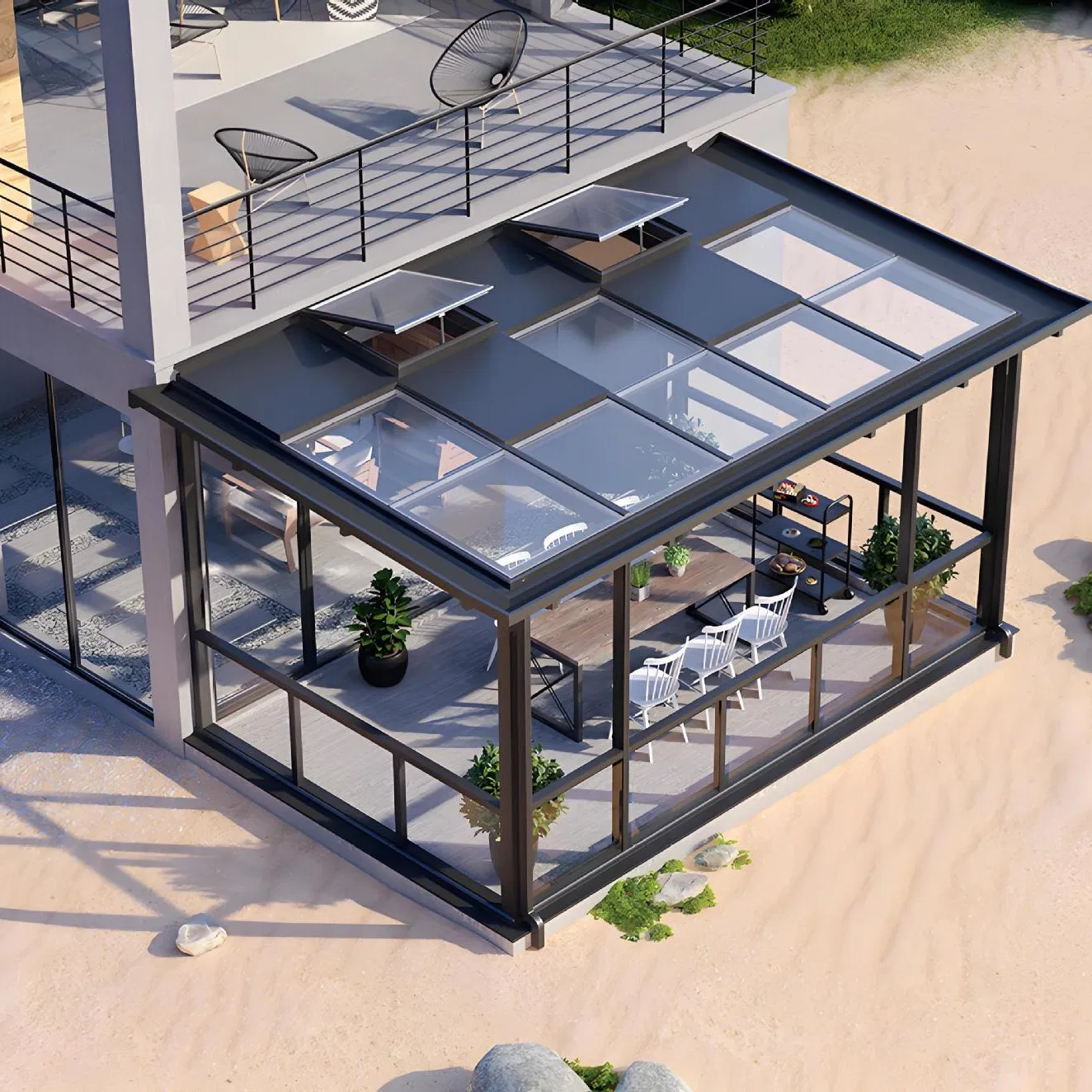 Portable 20FT Luxury Container House Office Building Apartment Prefabricated Modular Sandwich Panel Eco-Friendly Lightweight