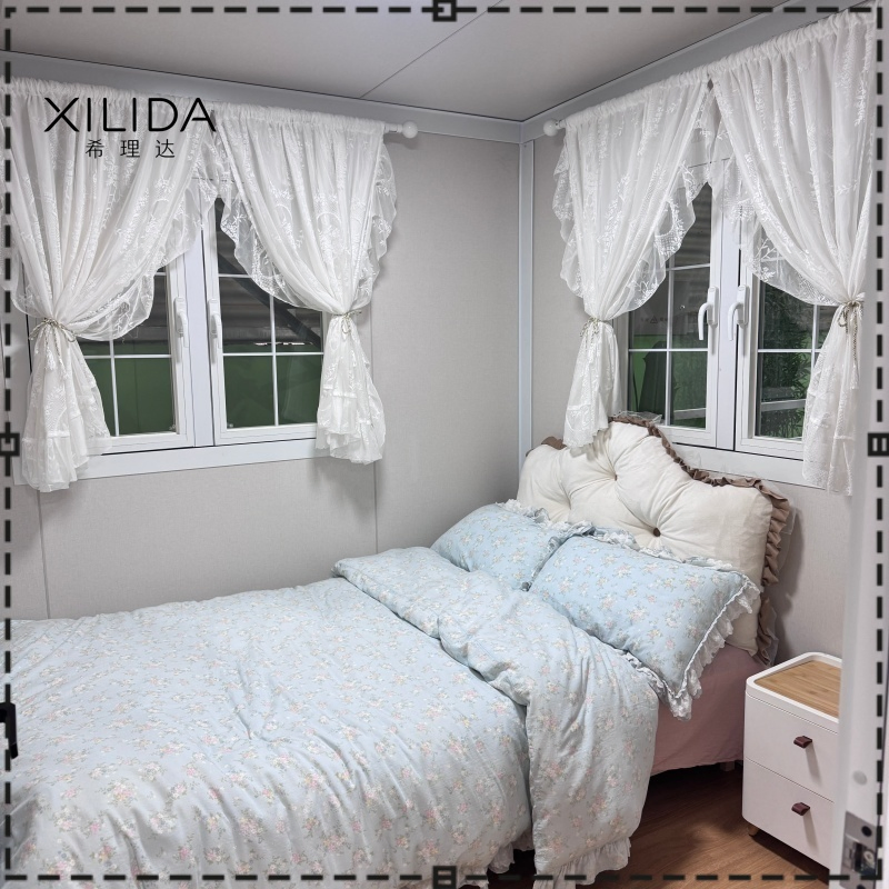 Soundproof Expandable Containerized House; Customized Luxurious Three-Bedroom One-Bathroom Folding Container House with Two Wings