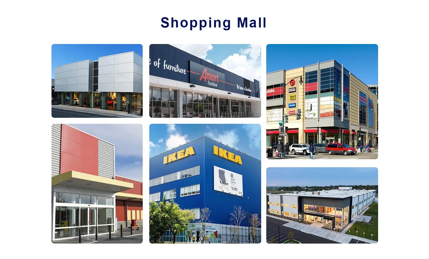 Modular House Prefabricated Steel Structure Shopping Mall