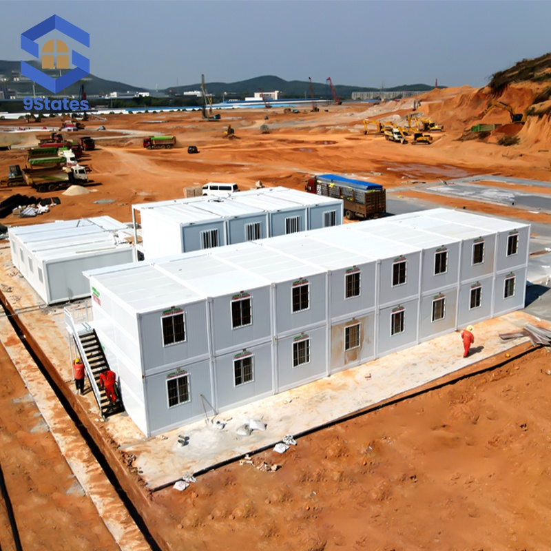 Economic Prefab Worker Accommodation Assembling Container Storage Apartment Integrated Steel Frame Modular Mobile Prefab Prefabricated Container Housing
