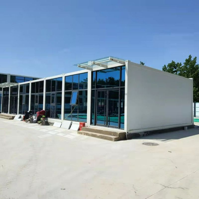 Economical Prefab Sandwich Panel Container House with Steel Structure