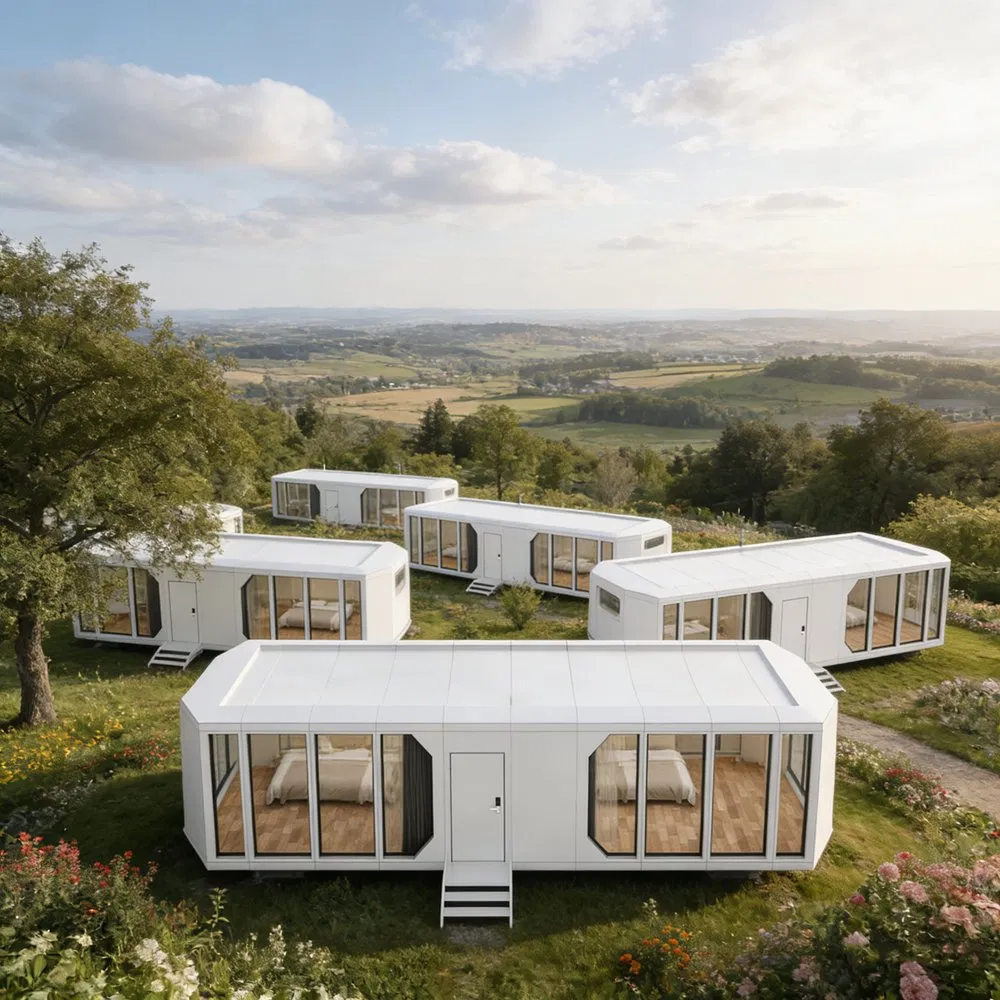 Modular Eco Smart Safe Prefab Capsule Style Container Houses Detachable Prefab Space Capsule House 36qm for Modular Housing Projects