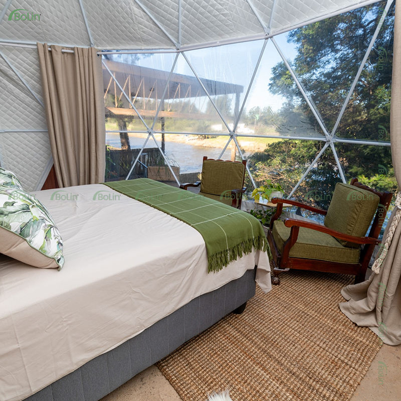 Customized 5m/6m/7m/8m Igloo Glamping Luxury PVC Dome Tent