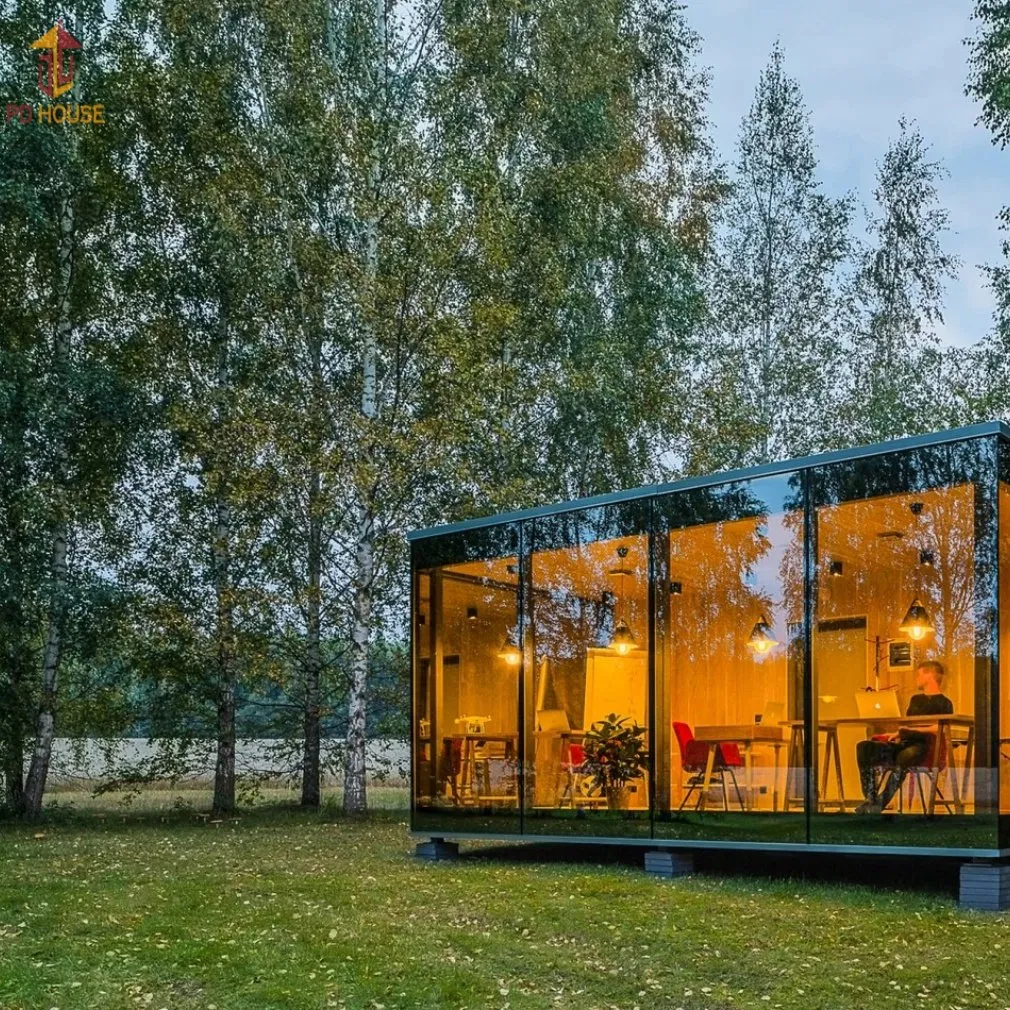 Luxury Mirror House Premium Nordic Design Prefab Cabin Modular Glamping Pod Tiny House