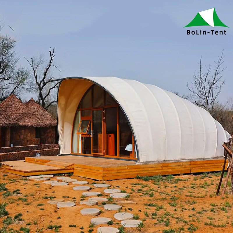 Wholesale Price Lakeside Shell Shape Luxury Safari Tent Eco Camping Tent Glamping
