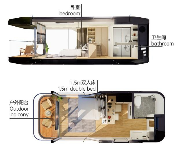 Customizable Modern Prefabricated Intelligent Mass Production Modular Space Capsule Housing