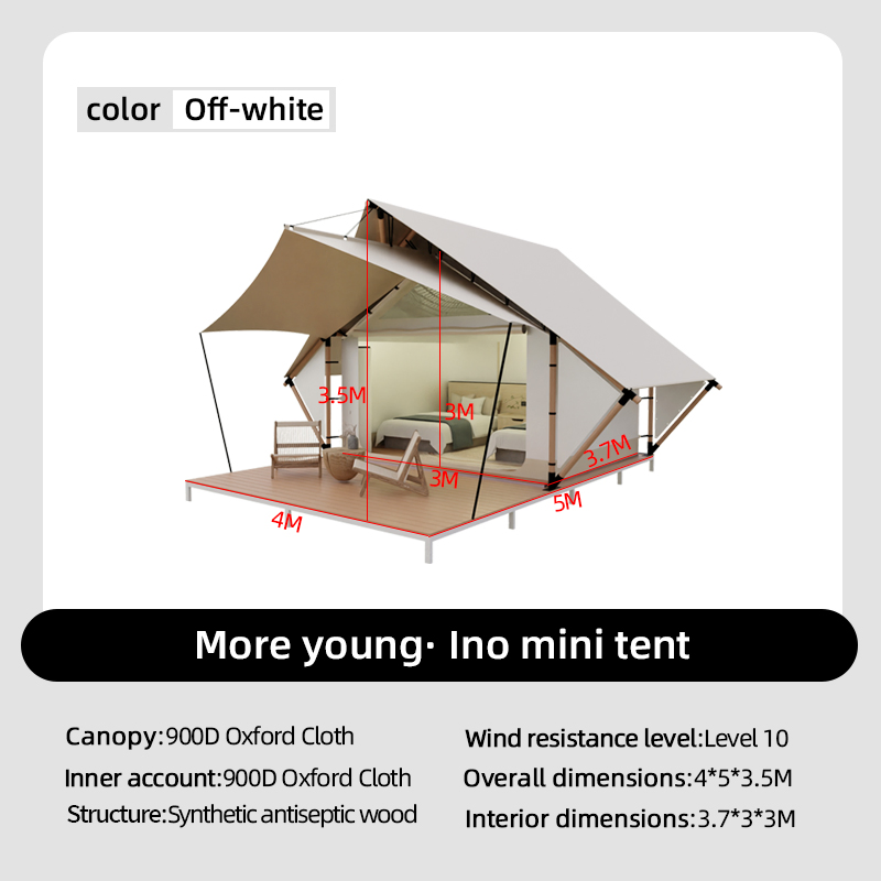 Safari Tent Luxury Canvas Glamping Tents with Bathroom Resort Hotel Tent for Family Camping