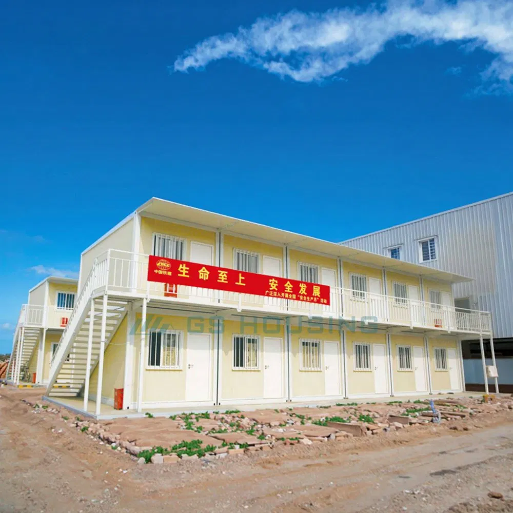 Customized CAD/3D One-Stop Solution Steel Structure Living Worker Camping Prefabricated Container House Prefab Villa Prefabricated House