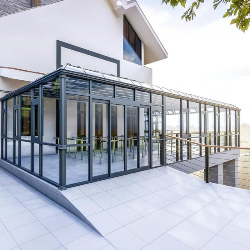 Customized Winter Glass Houses Aluminum Profile Green House Greenhouse Sustainable Garden Sunroom
