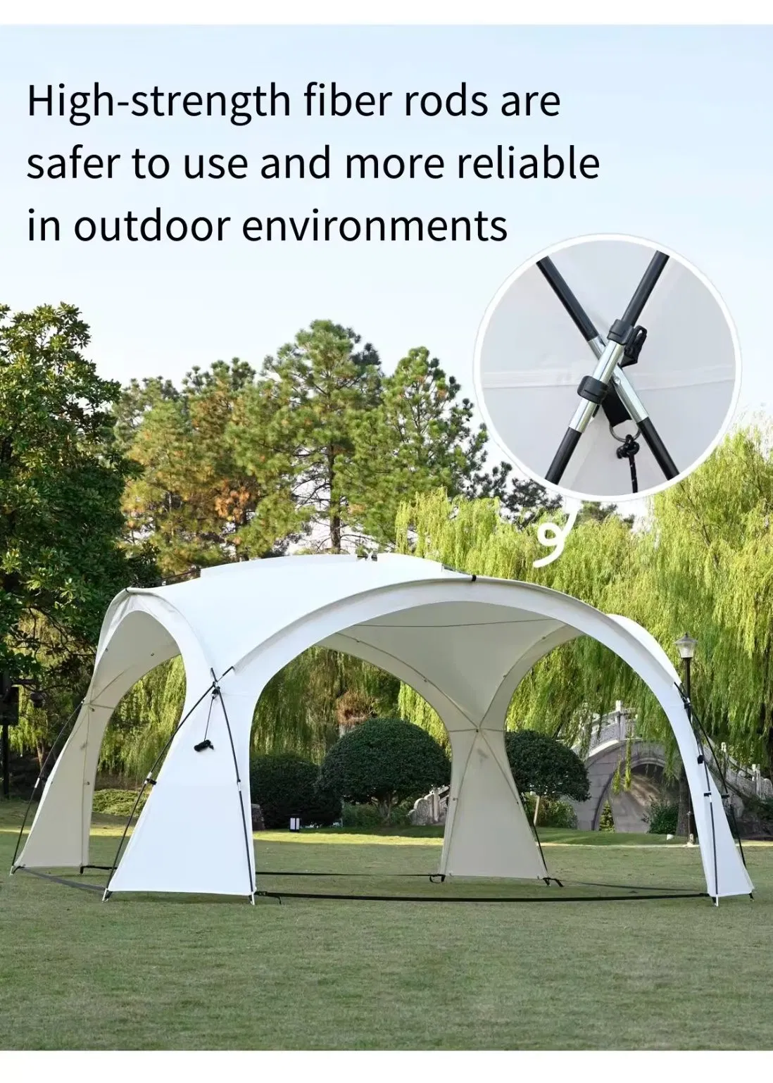 Outdoor Canopy Tent Dome Camping Tent Luxury Glamping Dome Tent for Camping Multi-Person Sunshade Sun Protection