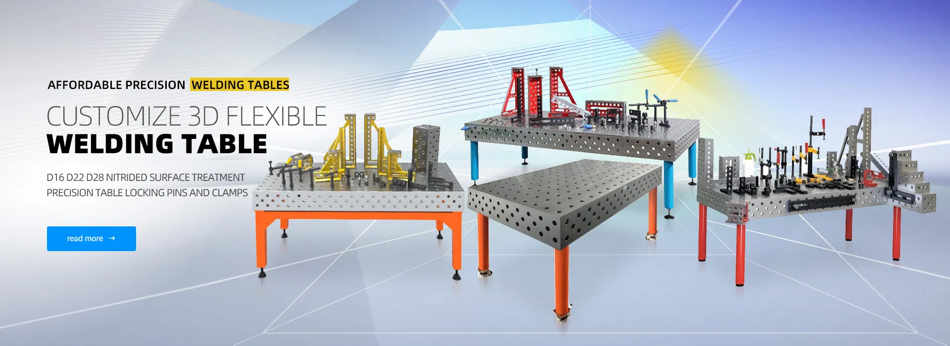Multi-Function 3D Welding Grid Table System Banner