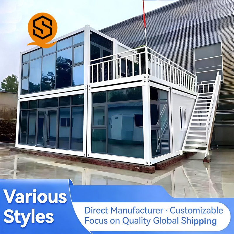 Fast-Assembly Modular Container Housing for Construction Site —— Highlights Speed of Installation and Suitability for Temporary on-Site Accommodation.
