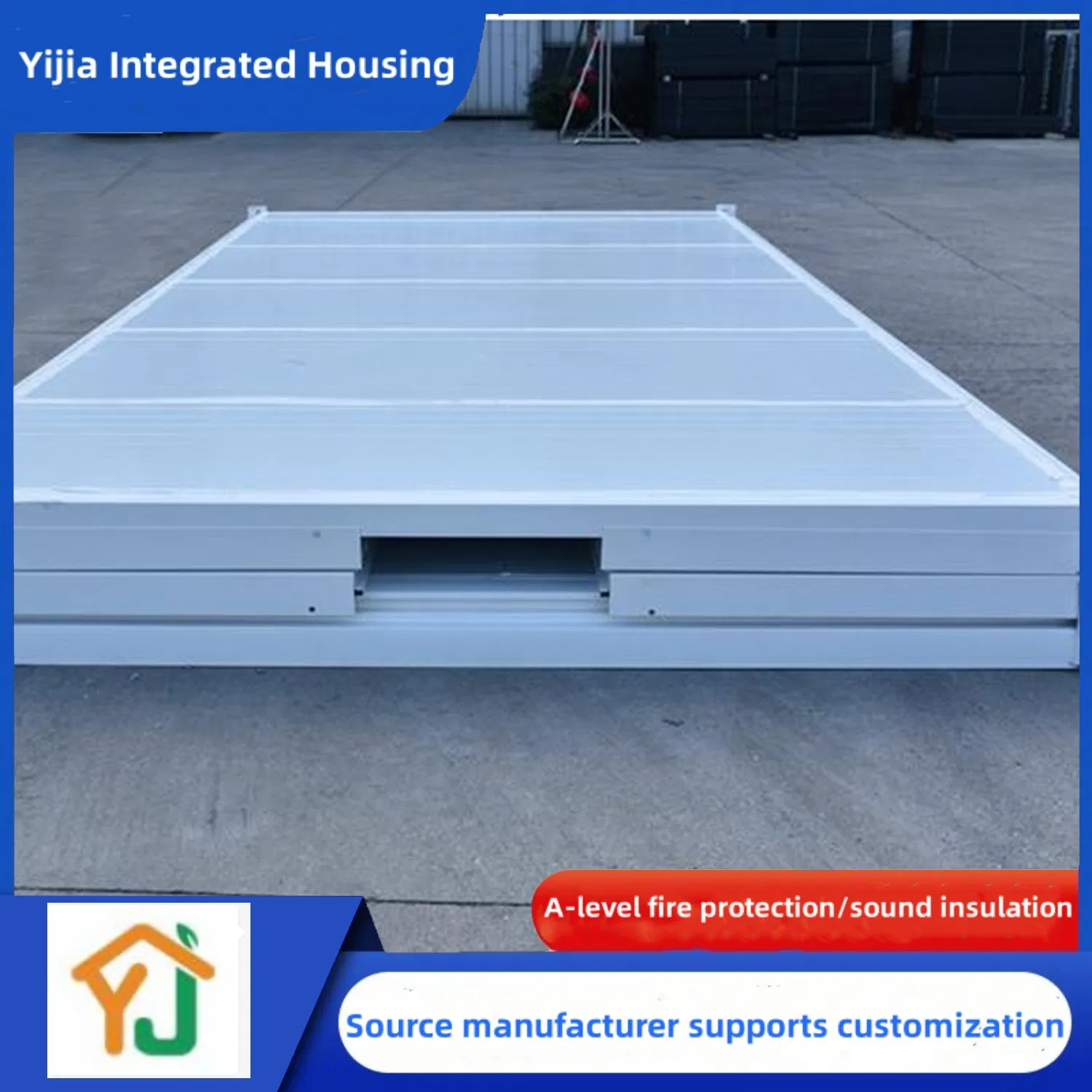 Folding and Assembling Integrated Housing for China's Export Office Container House, Stable Structure of Temporary Dormitory for Residents on Construction Site