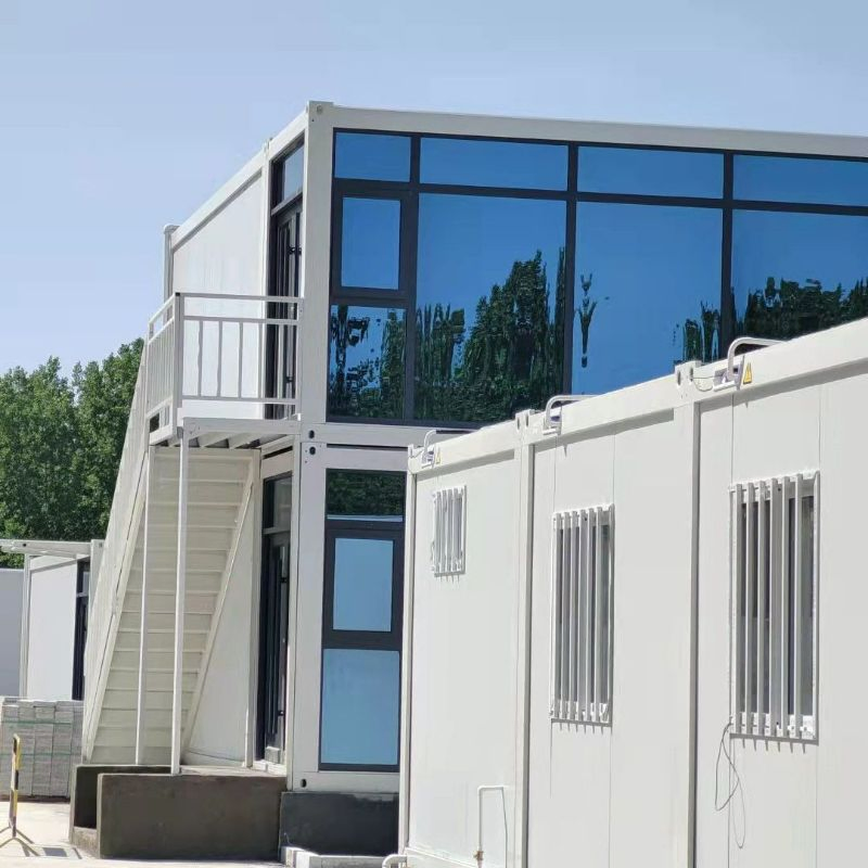 Economical Prefab Sandwich Panel Container House with Steel Structure