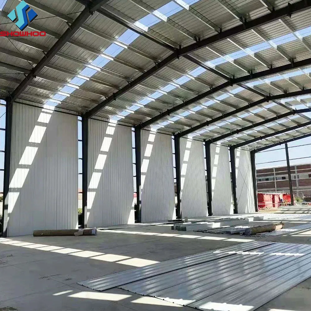 Low Cost Industrial Lightweight Metal Hall Steel Construction Factory Building for Sale