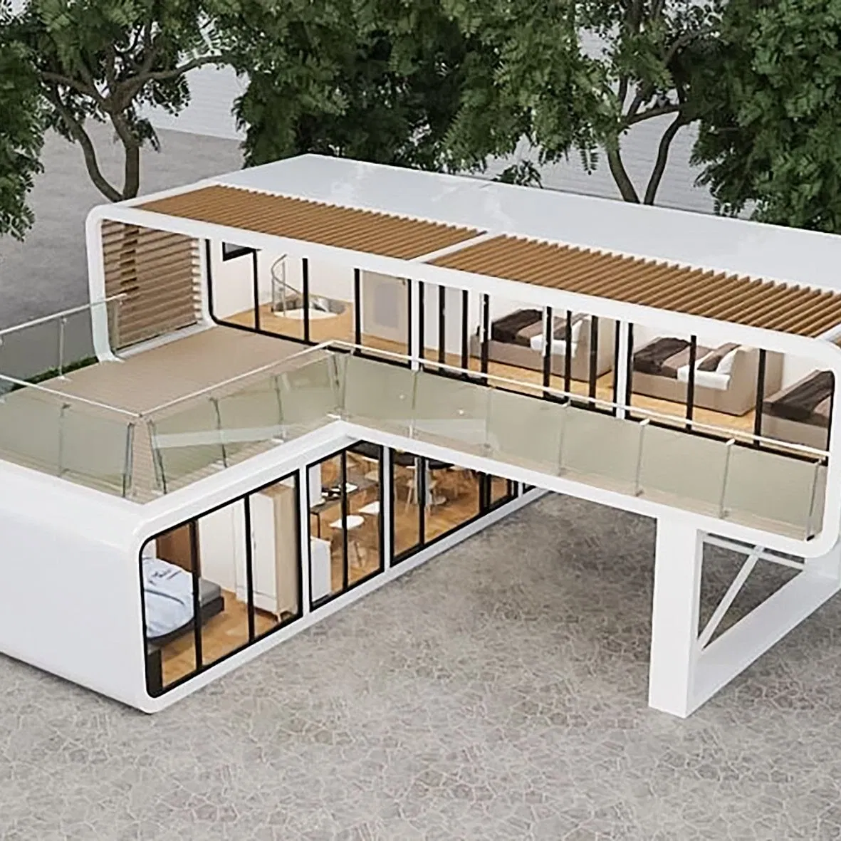 Modern Luxury Prefabricated Tiny Space Capsule Design Furniture Portable Living Solution