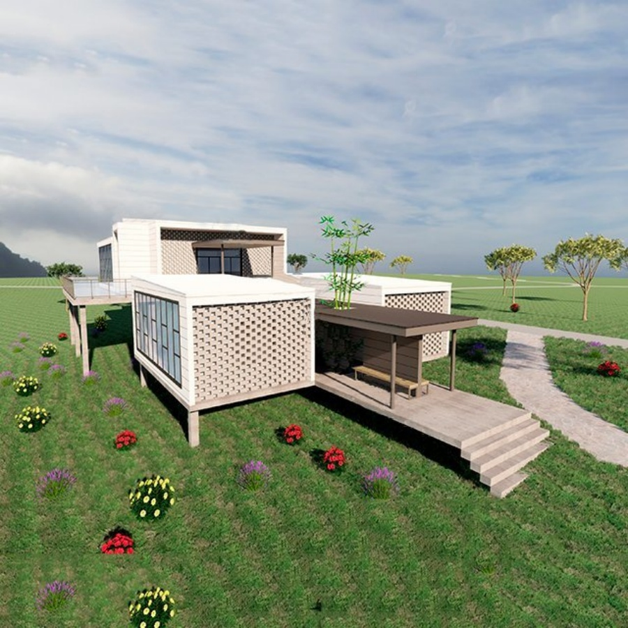 Construction Fireproof Livable Permanence Refugee Prefabricated Tiny Modular Ural Prefab Housing