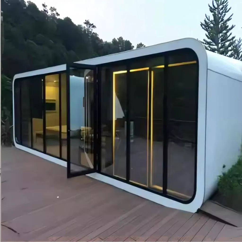 Luxury 40FT 20FT Glamping Apple Cabin Outdoor Camping Villa Steel House with Air Condition