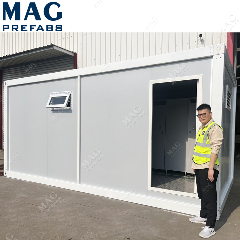 Portable Restroom Solution with Shower and Washbasin Convenience