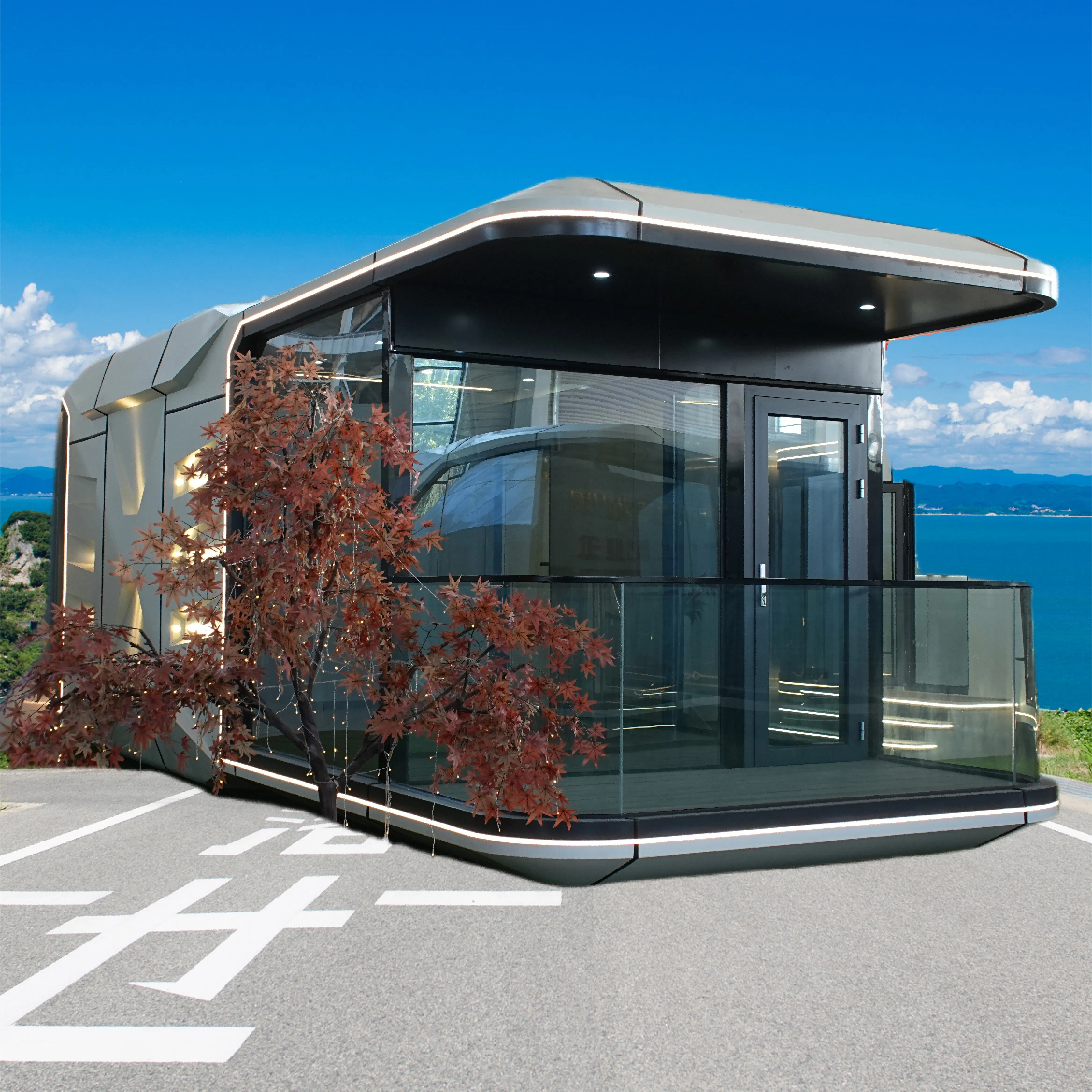 Stylish Modular Home with Eco-Friendly Modular House and Bathroom Space