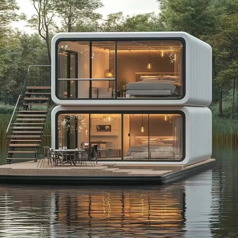 Modular Outdoor Space Capsule House Factory Price Fashion Modern Mobile Hotel Tiny Apple House Prefabricated Steel Structure Cabin