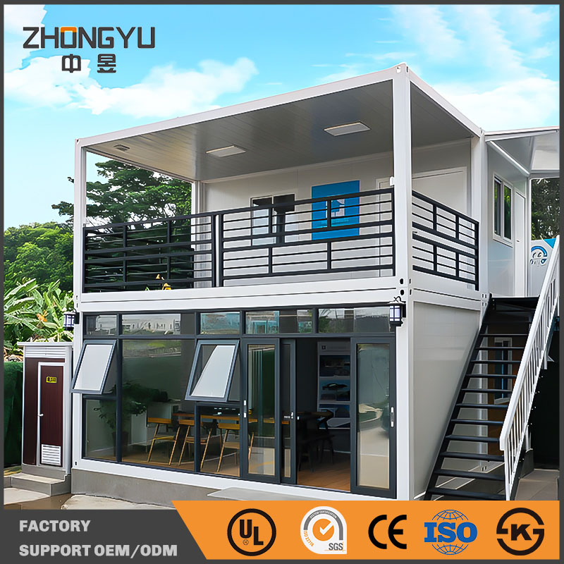 Zhongyu 20FT 40FT Foldable Container House Prefab House Prefabricated House Light Steel Structure Portable Modular House