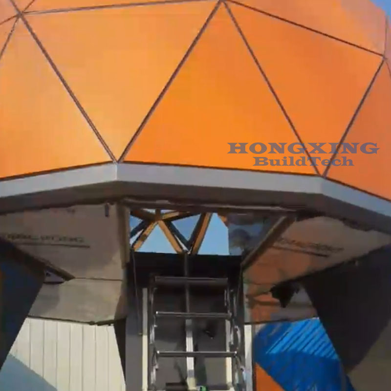 Mobile Star Capsule House Aluminum Plate Structure Prefabricated Space Capsule Cabin Electric Lift Cabin High-End Resort Capsule Hotel