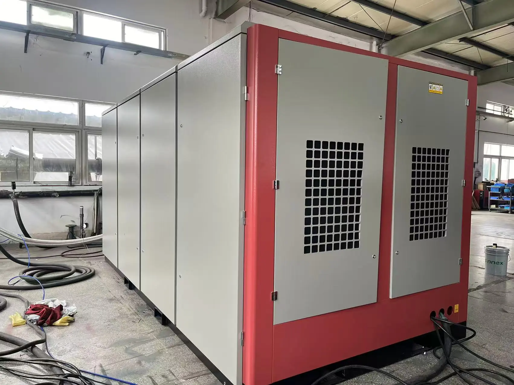 280kw Low Noise Dry Type Oil Free Screw Air Compressor high power industrial