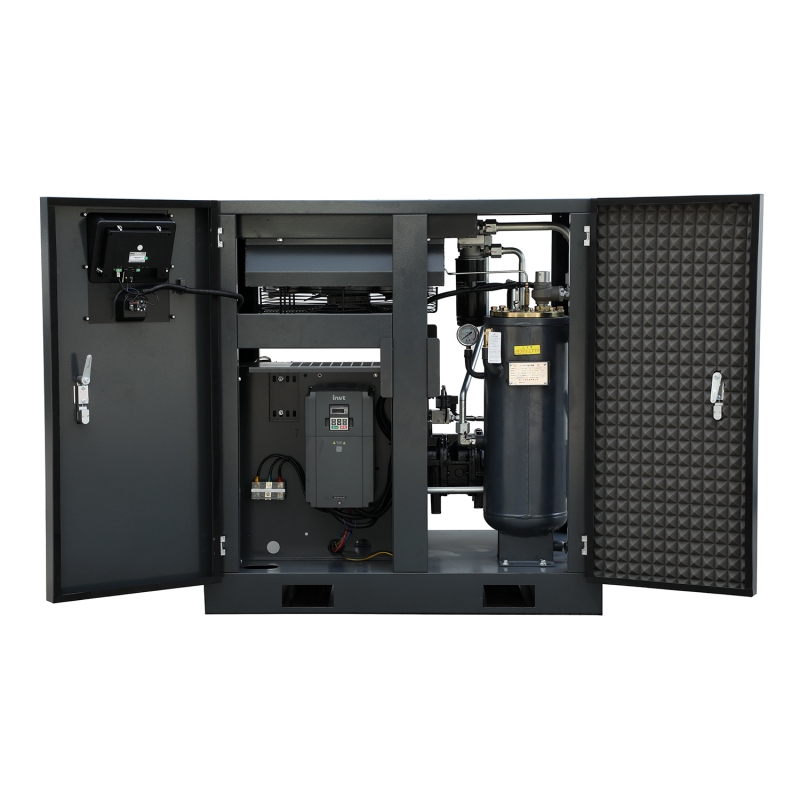 China Horizontal two-stage pressure screw air compressor Two Stage Screw Air Compressor Electric Screw Air Compressor Price Suppliers, Exporters