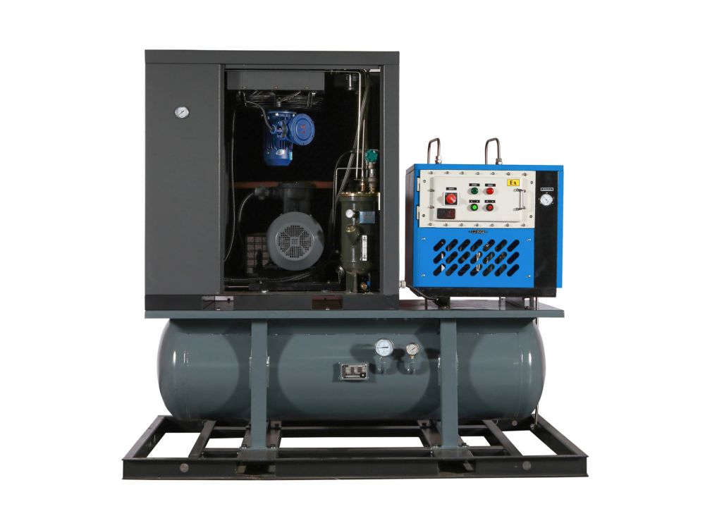 OEM All In One Slient Industrial Air Compressor 7.5KW 11KW 15KW 18.5KW 22KW 4-in-1 Fixed Speed Screw Air Compressor Factories, Exporter